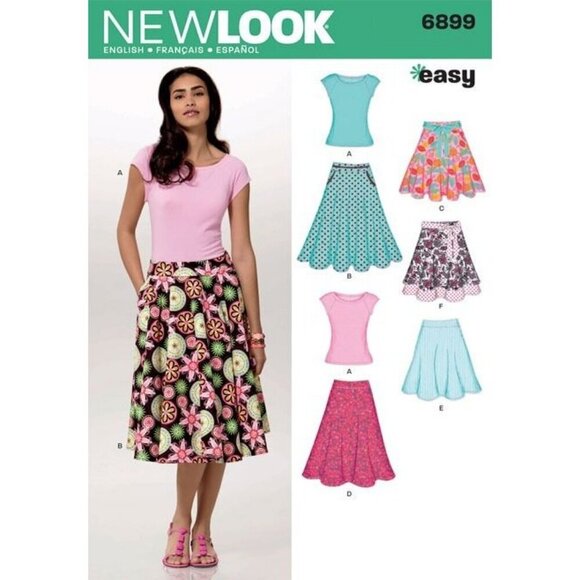 New Look Sewing Pattern 6899 Skirt Top Mises Size 10-22 - Picture 1 of 2